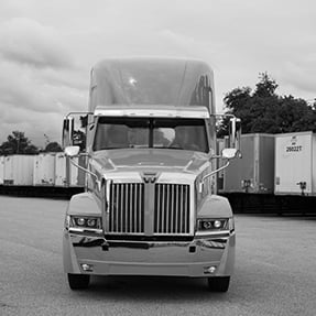 Truck parked in a lot