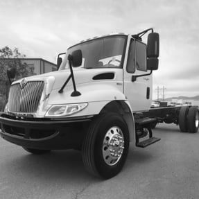 Day cab chassis semi truck