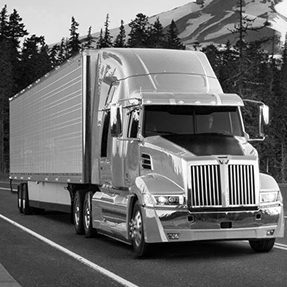 Sleeper truck pulling a dry van trailer
